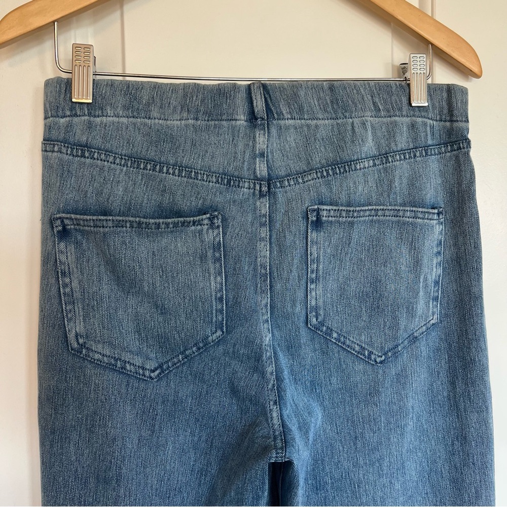 Lands’ End Women's Starfish High Rise Knit Denim Straight Jeans Elastic waist S - Picture 5 of 7